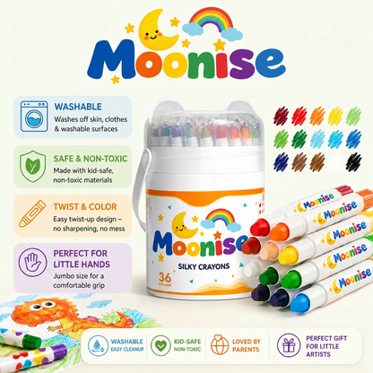 Moonise™ Washable Twist Crayons