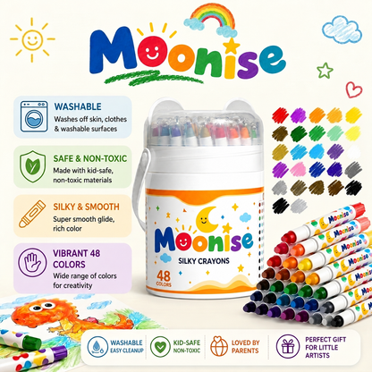 Moonise™ Washable Twist Crayons